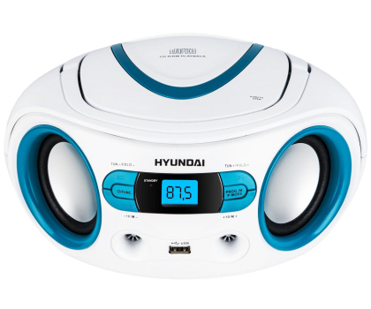 Radio i budzik HYUNDAI TRC533AU3WBL CD mp3 biało-niebieski